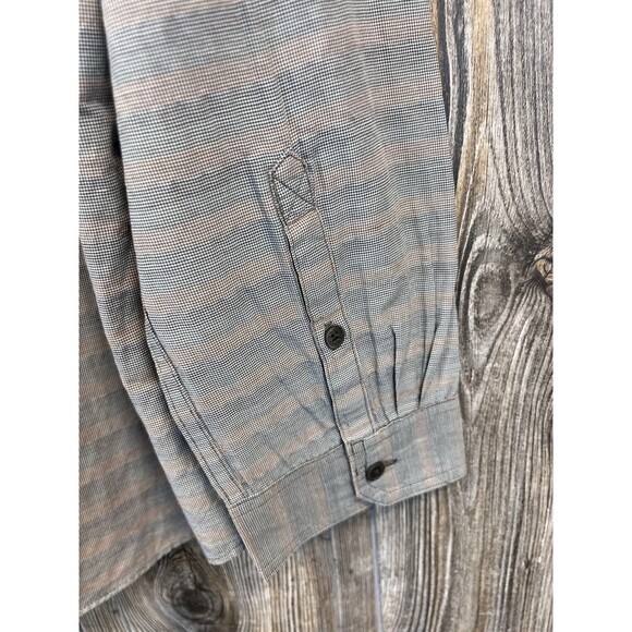 Toad & CO Wonderer Men's XXL Organic Cotton Gray Long Sleeve Button Up Shirt - Picture 7 of 16